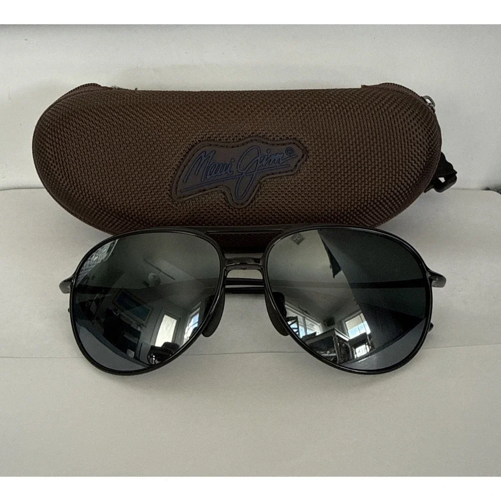 Maui Jim Alelele Bridge MJ 438 02 Black Frame + Grey Polarized Sunglasses
